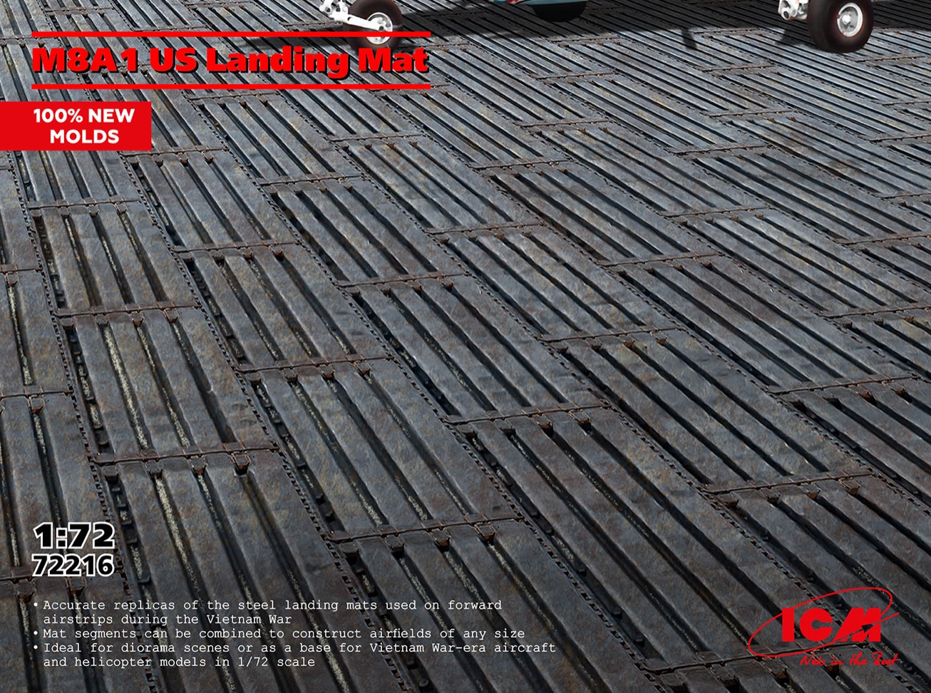 Основание для диорам 1/72 M8A1 US landing mat (ICM)