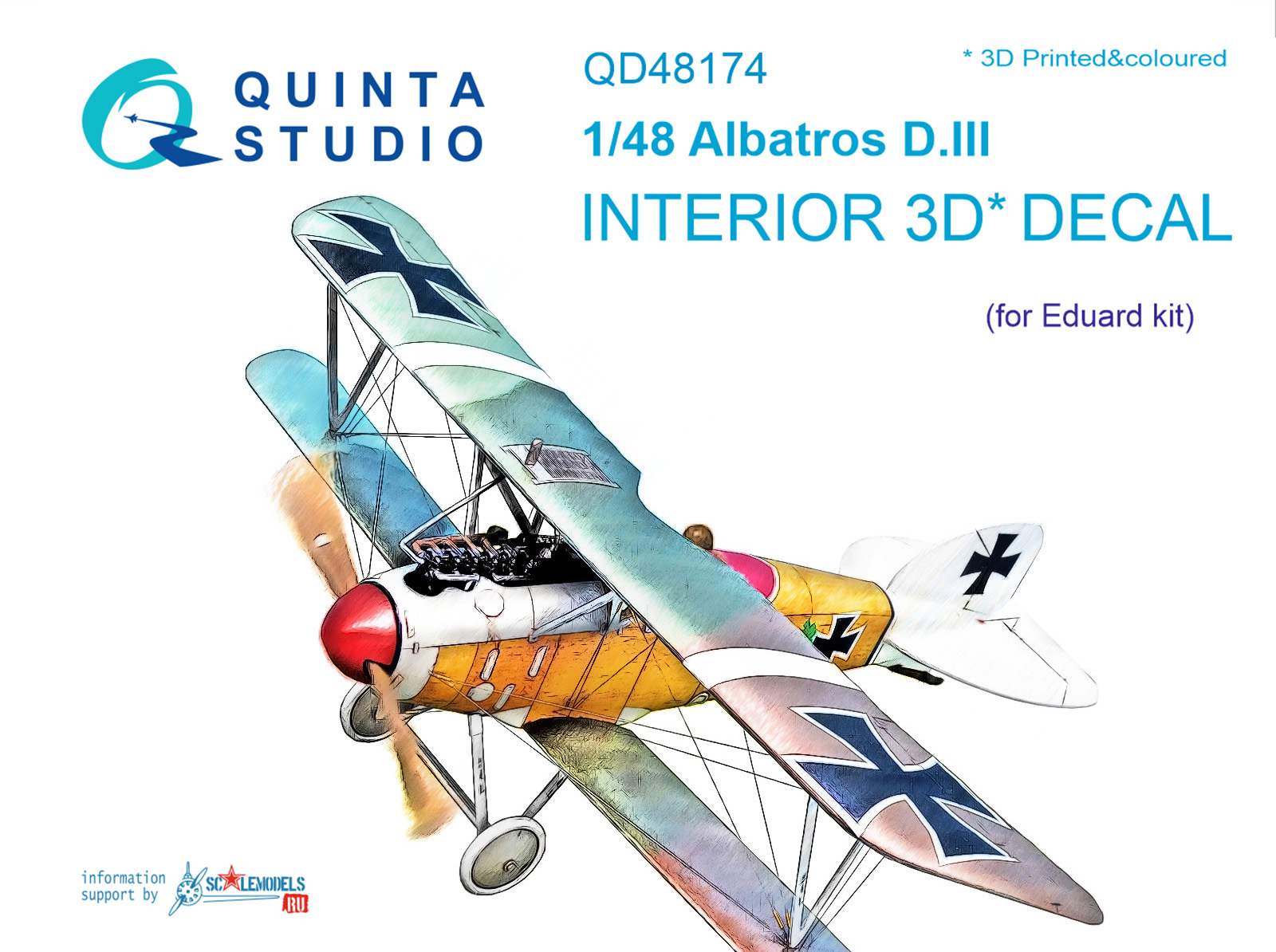 3D Декаль интерьера кабины Albatros D.III (для модели Eduard)