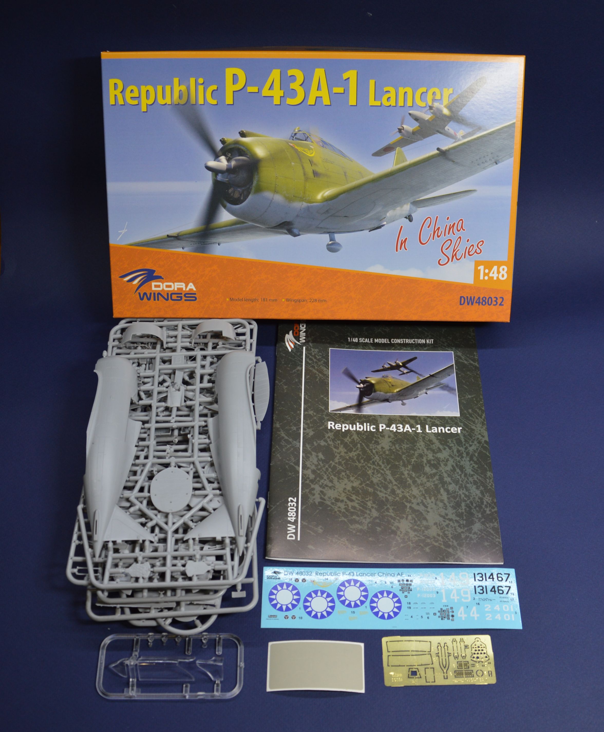 Сборная модель 1/48 Republic P-43 Lancer Chinese AF (Dora Wings)