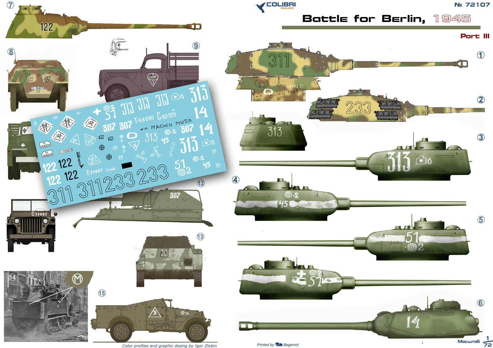 Декаль 1/72 Battle for Berlin 45 - Part III (Colibri Decals)