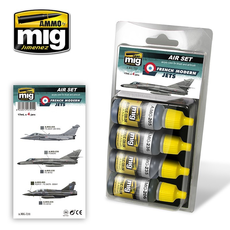 Набор акриловых красок French Modern Jets (Ammo Mig) (4x17ml)