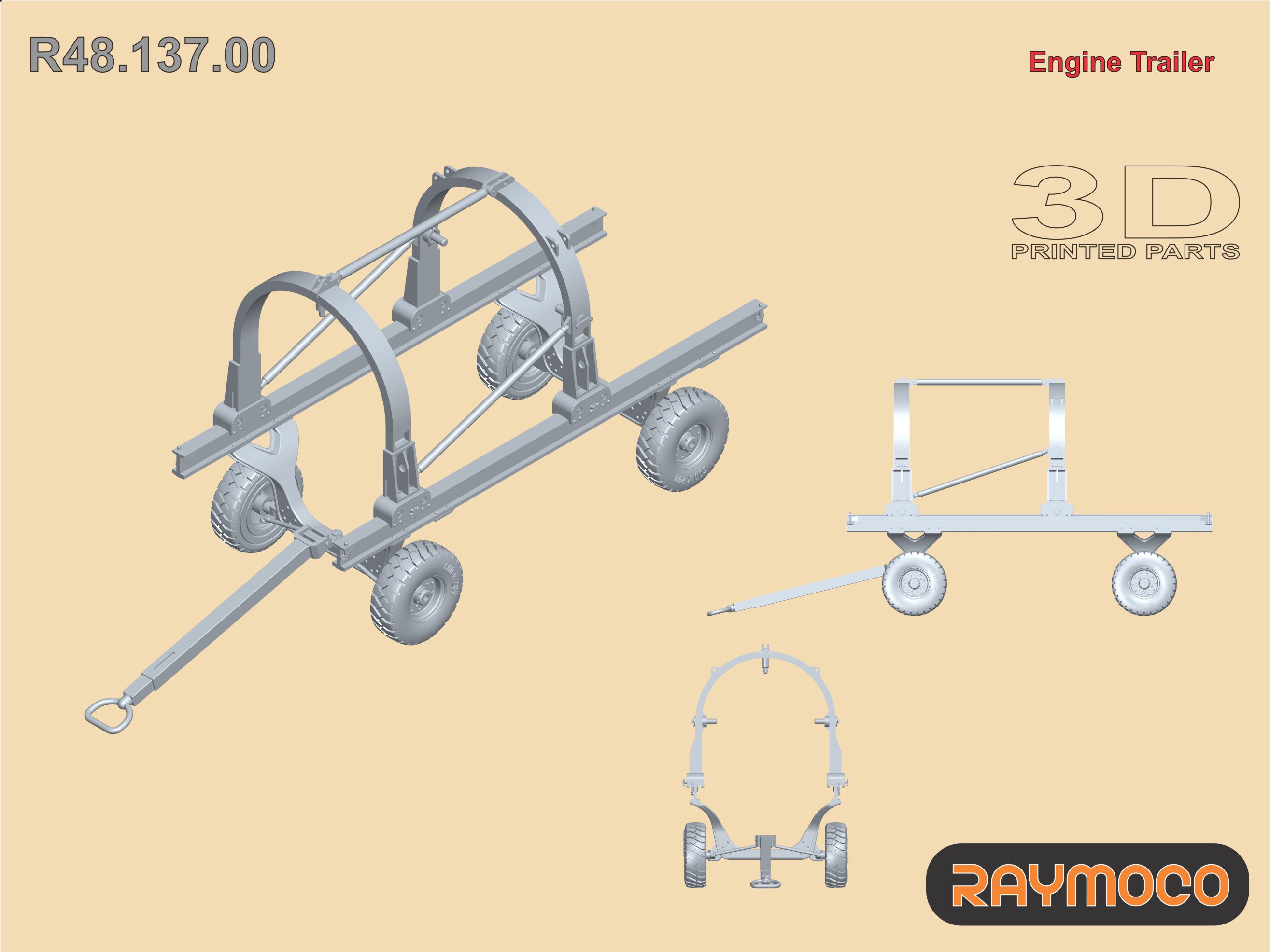 Дополнения из смолы 1/48 Engine Trailer (Raymoco)