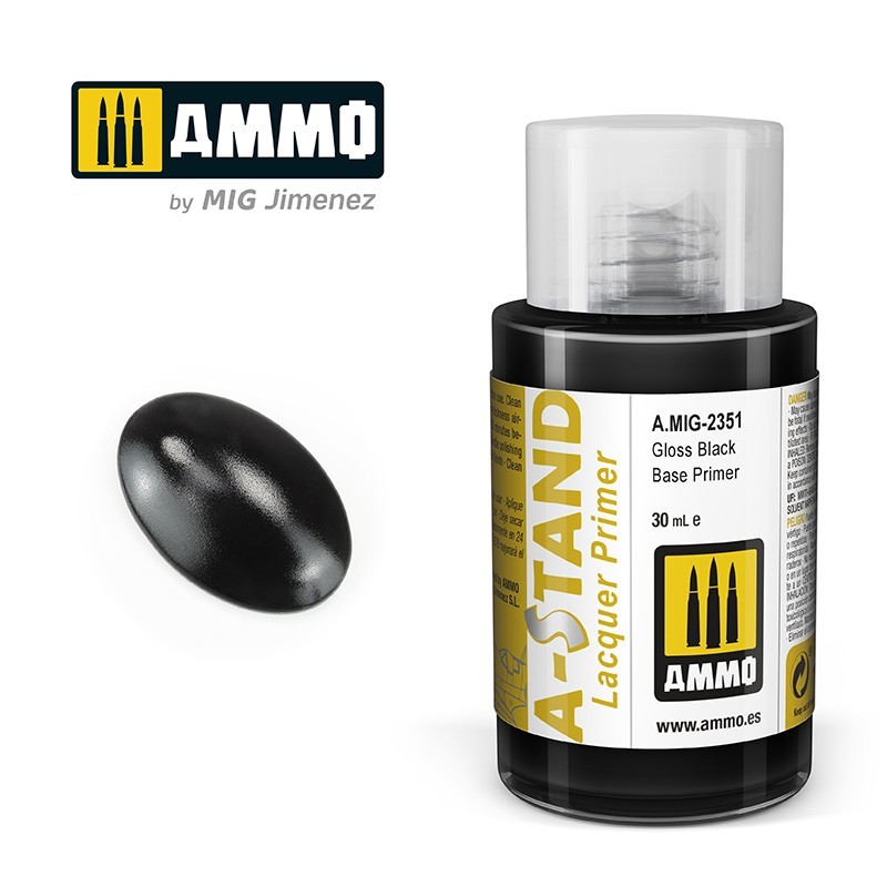 Грунтовка для лака A-STAND Gloss Black Base Primer (Ammo Mig) (30ml)