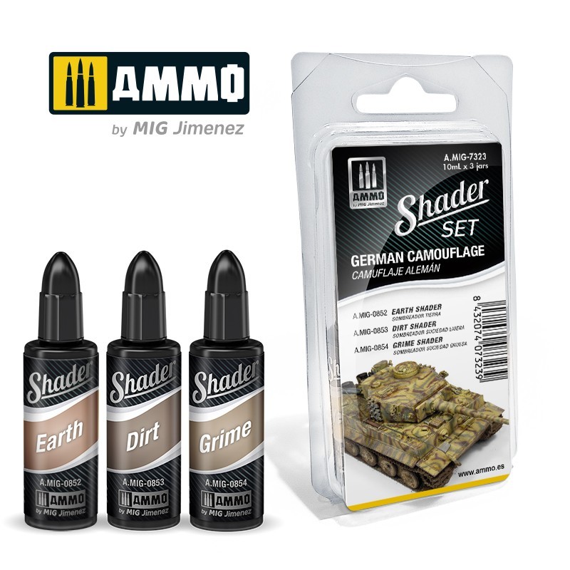 Набор акриловых красок SHADER Set German Camouflage (Ammo Mig) (3x10ml)