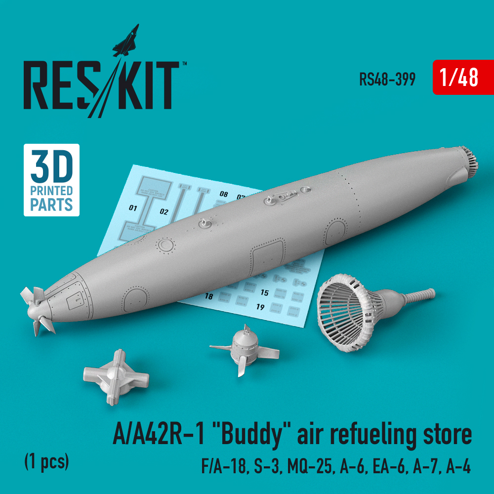 Дополнения из смолы 1/48 A/A42R-1 "Buddy" air refueling store (1 pcs) (ResKit)