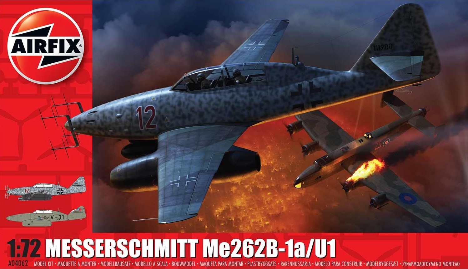 Сборная модель 1/72 Messerschmitt Me-262B-1a/U1 (Airfix)