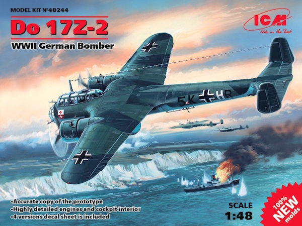 Сборная модель 1/48 Dornier Do-17Z-2 German WWII Bomber (ICM)