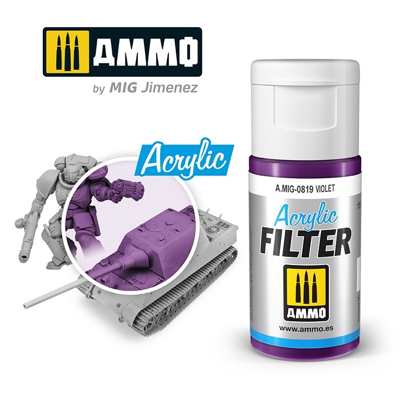 Акриловый фильтр ACRYLIC FILTER Violet (15mL) (Ammo Mig)