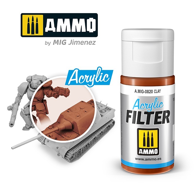 Акриловый фильтр ACRYLIC FILTER Clay (15mL) (Ammo Mig)