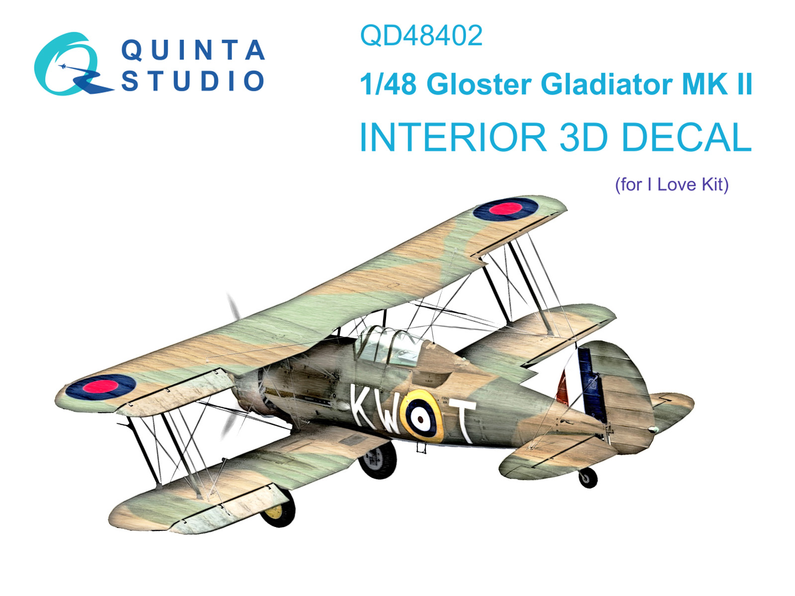 3D Декаль интерьера кабины Gloster Gladiator MKII (I Love Kit)