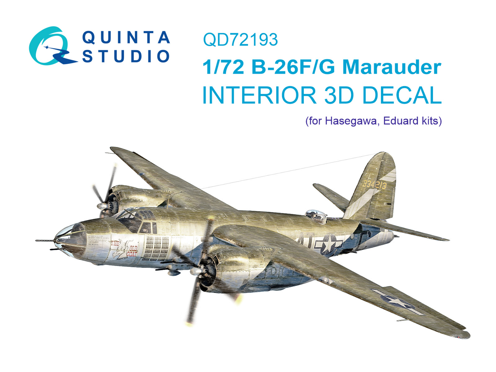3D Декаль интерьера кабины B-26F/G Marauder (Hasegawa)