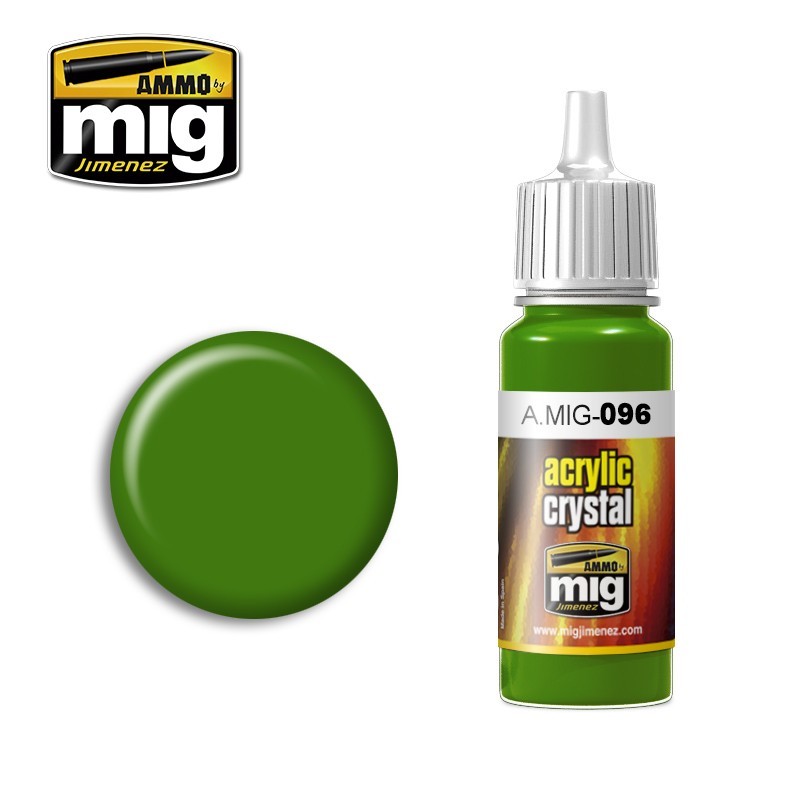 Краска акриловая CRYSTAL PERISCOPE GREEN (Прозрачная зеленая) (Ammo Mig) (17ml)