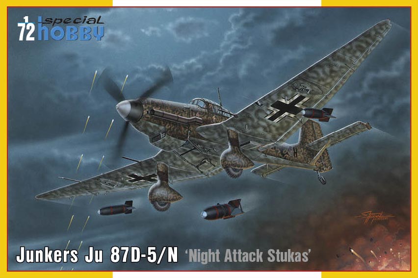 Сборная модель 1/72 Ju 87D-5/N 'Night Attack Stukas' (4x camo) (Special Hobby)