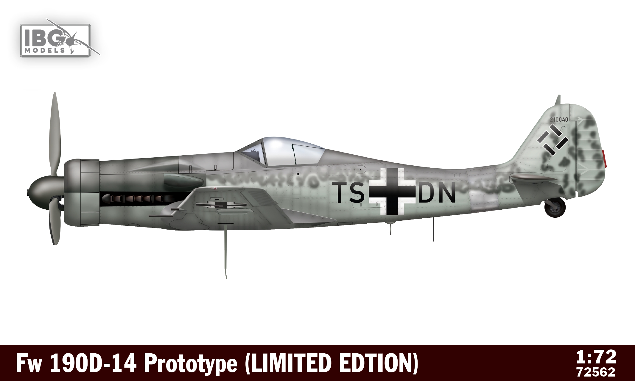 Сборная модель 1/72 Fock-Wulf Fw-190D-14 Prototype (Limited edition) (IBG Models)