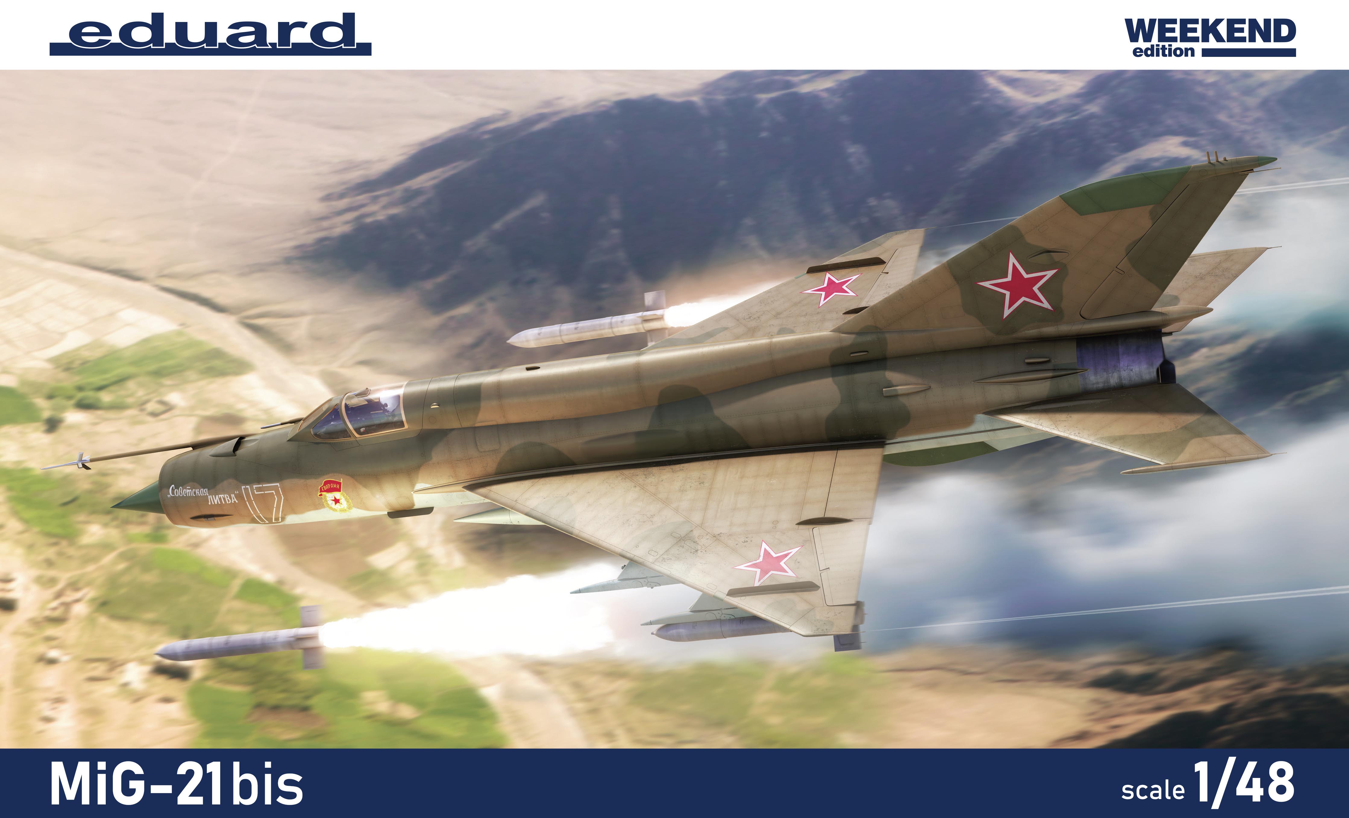 Сборная модель 1/48 Микоян МиГ-21бис Weekend edition (Eduard kits)