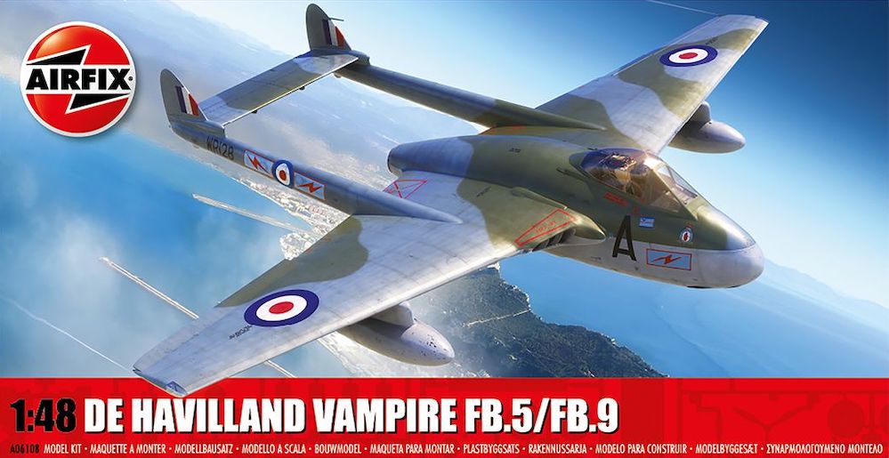 Сборная модель 1/48 de Havilland Vampire FB.5/FB.9 (Airfix)