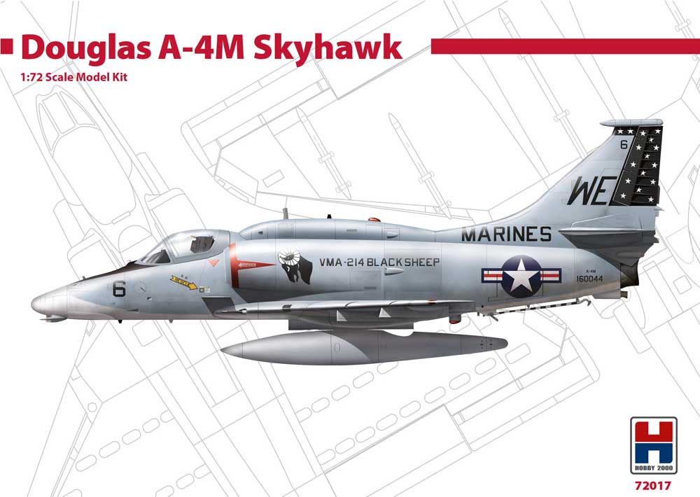 Сборная модель 1/72 Douglas A-4M Skyhawk - Black Sheep (ex-Fujimi,Cartograf decal) (Hobby 2000)