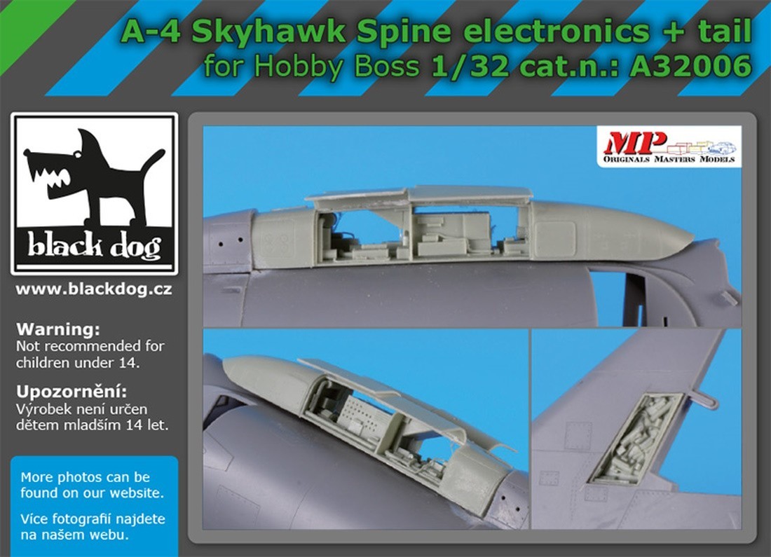 Дополнения из смолы 1/32 Douglas A-4E Skyhawk spine electronic + tail (для Trumpeter kits)
