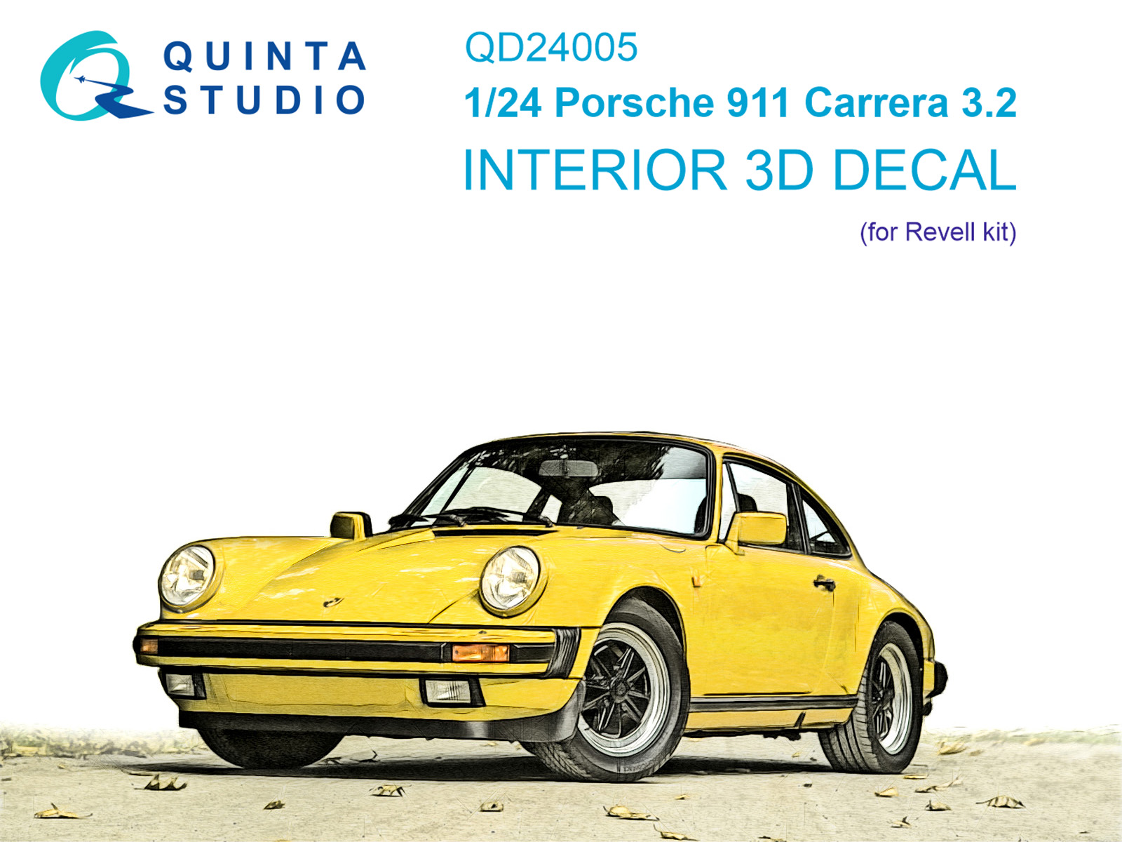 3D Декаль интерьера кабины Porsche 911 Carrera 3.2 (Revell)