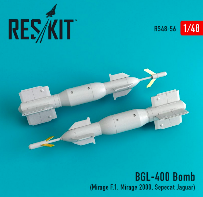 Дополнения из смолы 1/48 BGL-400 free-fall general -purpose bombs x 2 pcs (ResKit)