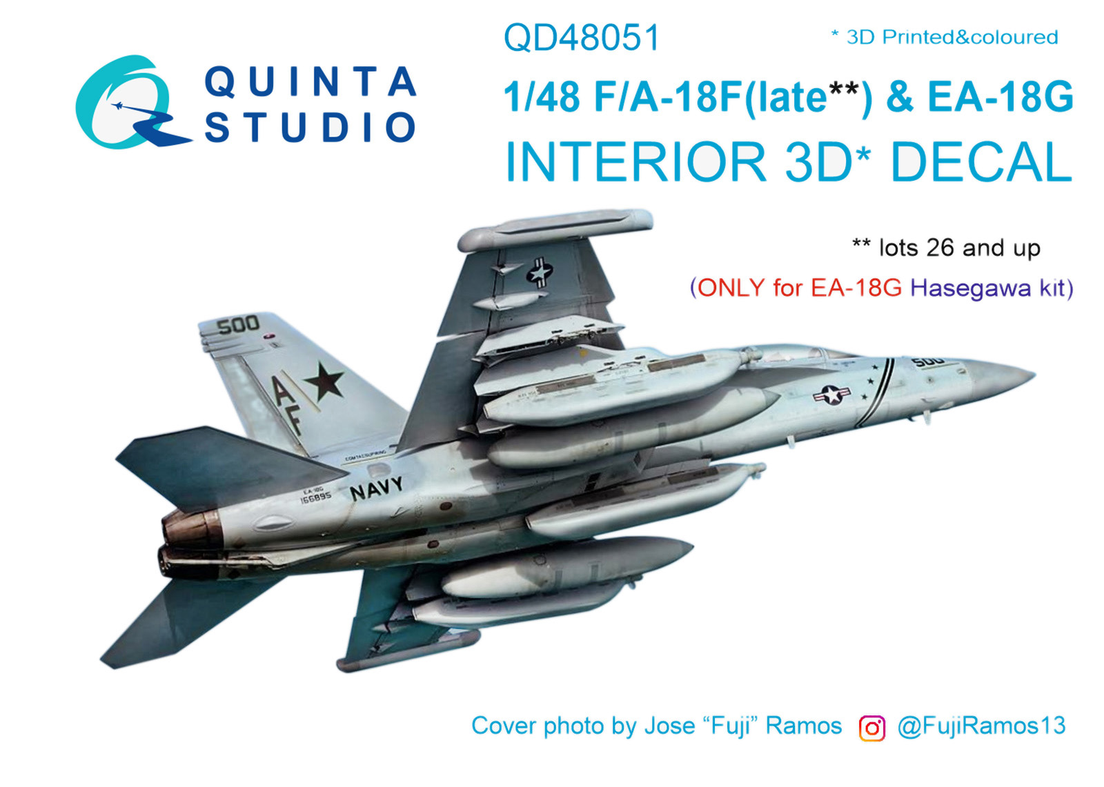 3D Декаль интерьера кабины F/A-18F late / EA-18G (для модели Hasegawa)