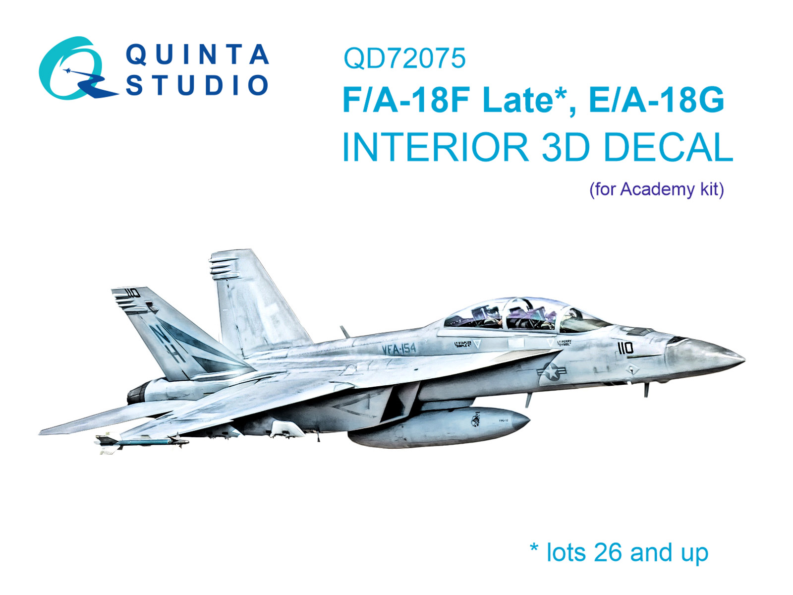 3D Декаль интерьера кабины F/A-18F Late, E/A-18G (Academy)