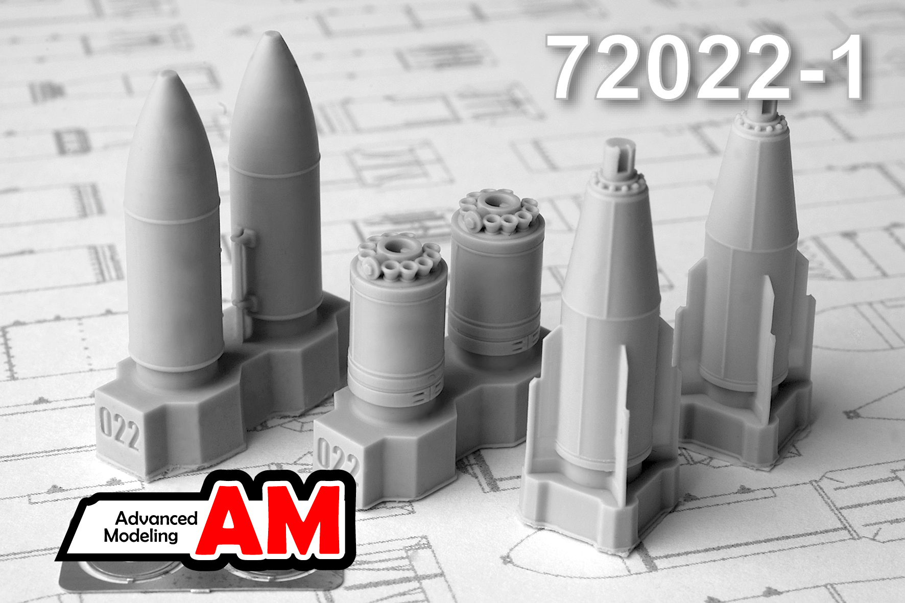Дополнения из смолы 1/72 БЕТАБ-500ШП бетонобойная бомба поздних серий выпуска (Advanced Modeling)