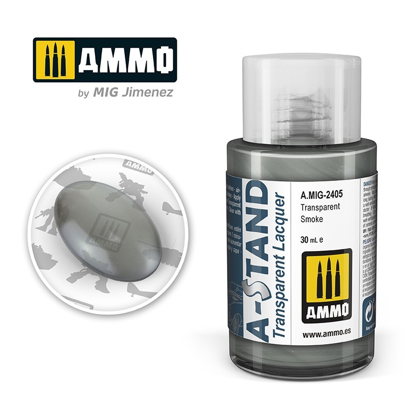 Прозрачный лак A-STAND Transparent Smoke (Ammo Mig) (30ml)