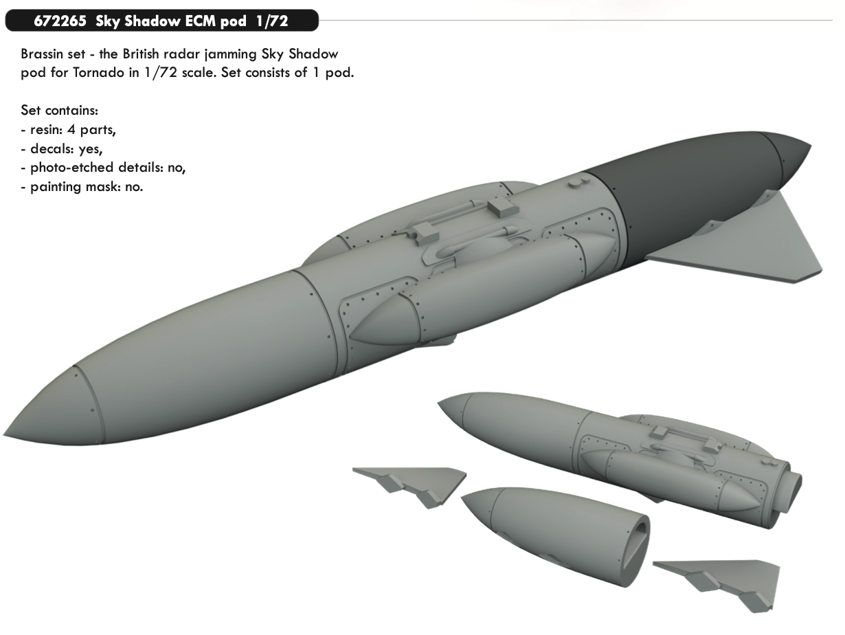 Дополнения из смолы 1/72 Sky Shadow ECM pod