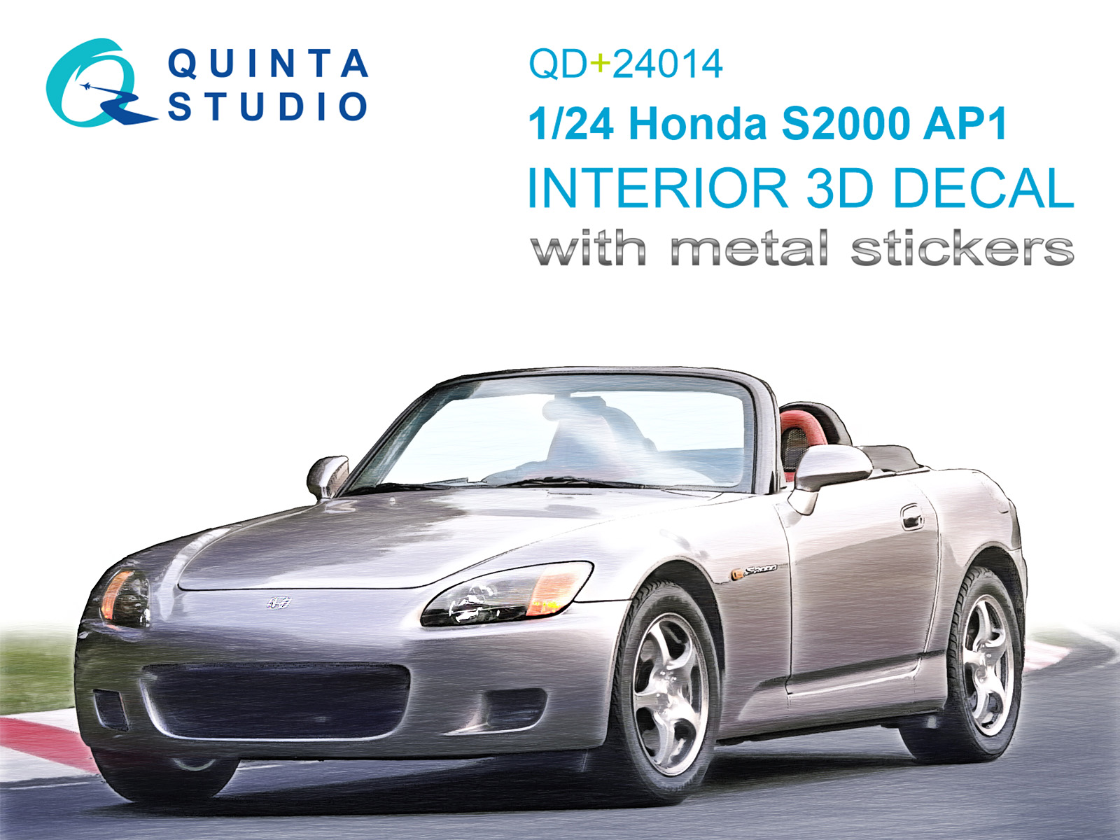 3D Декаль интерьера кабины Honda S2000 AP1 (Tamiya) (с металлостикерами)