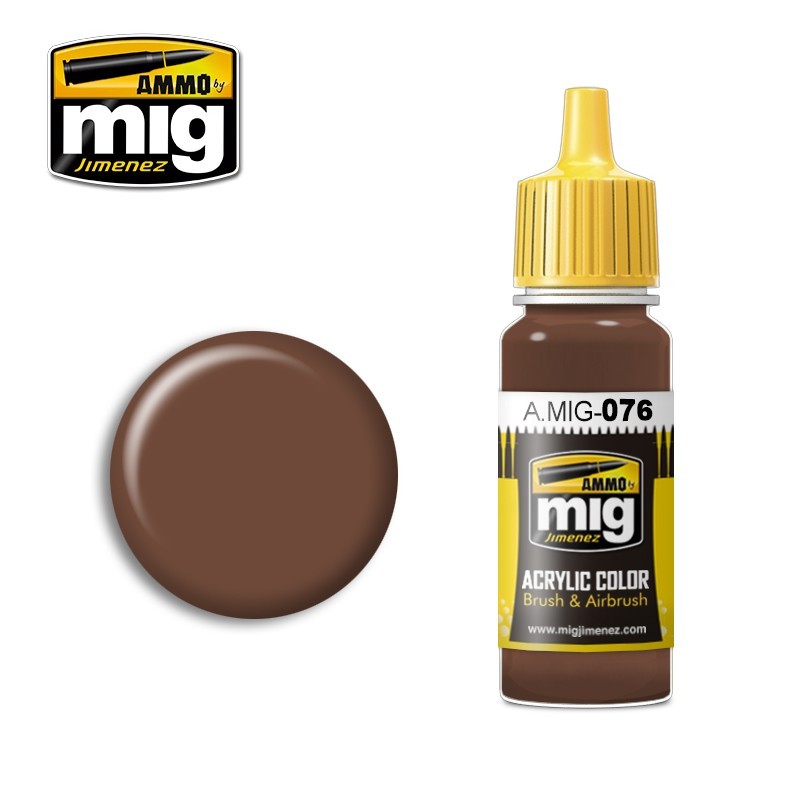 Краска акриловая BROWN SOIL (коричневая земля) (Ammo Mig) (17ml)