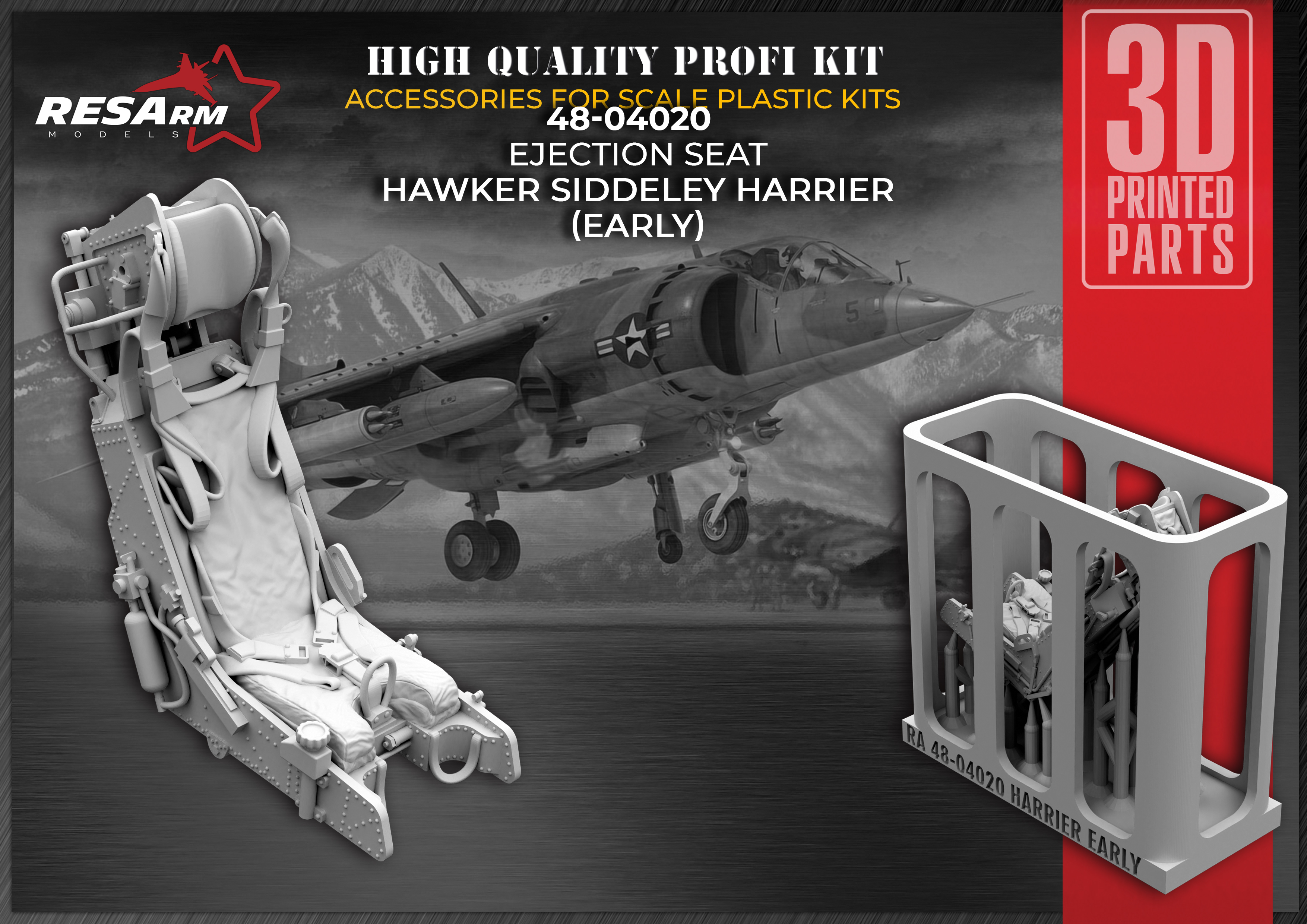 Дополнения из смолы 1/48 Катапультное кресло Hawker Siddeley Harrier (early) (RESArm)