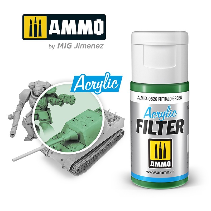 Акриловый фильтр ACRYLIC FILTER Phthalo Green (15mL) (Ammo Mig)