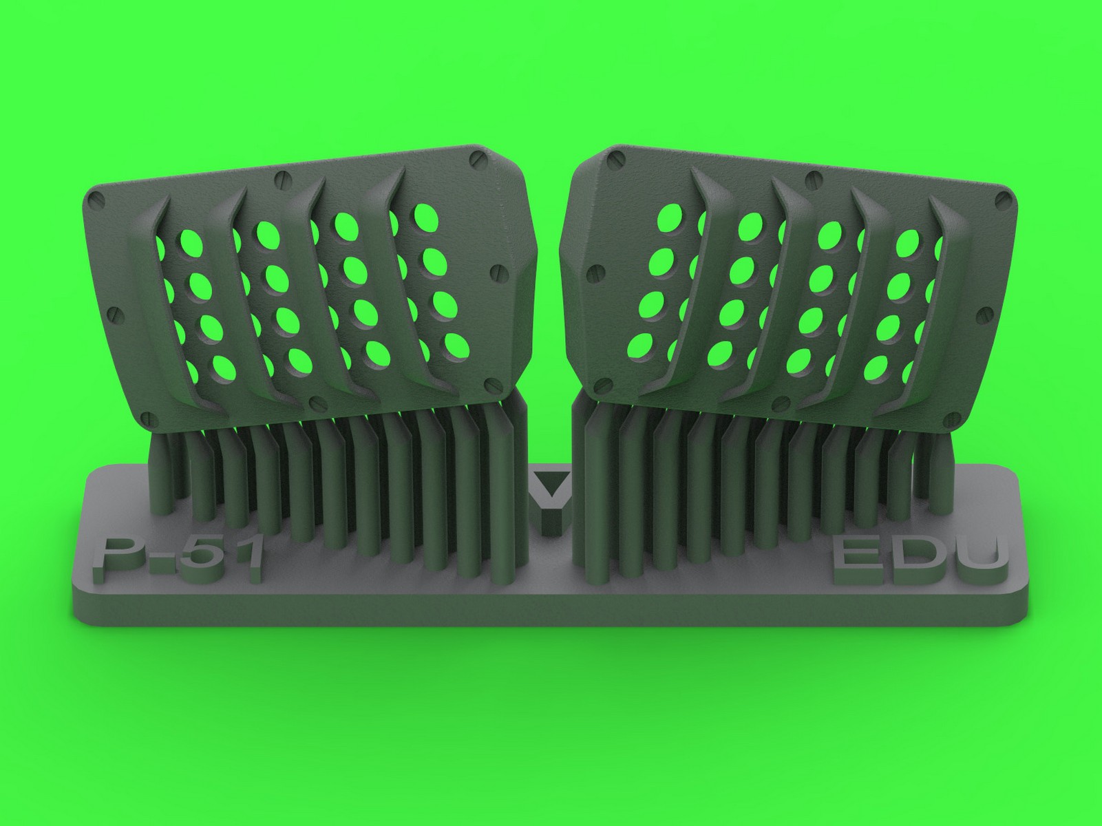 Дополнения из смолы 1/48 P-51 Mustang — крышка воздушного фильтра карбюратора (RAF ver.A) (Eduard)