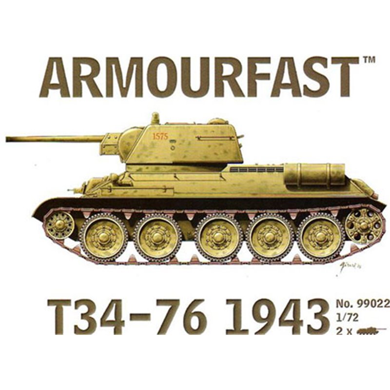 Сборная модель 1/72 Советский средний танк T-34/76 (Armourfast)