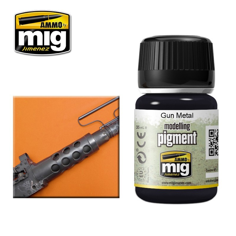 Сухие пигменты PIGMENT Gun Metal (35mL) (Ammo Mig)