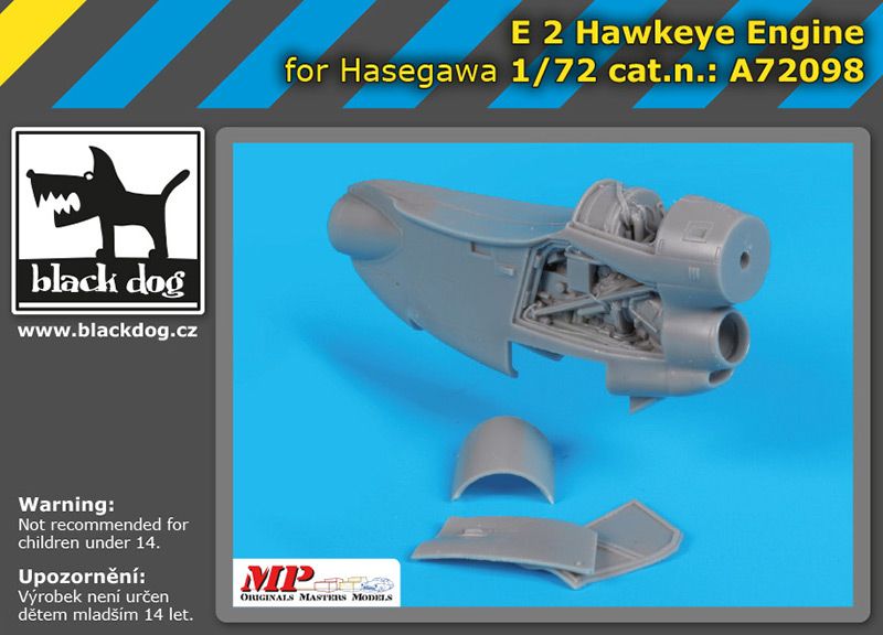 Дополнения из смолы 1/72 Двигатель Grumman E-2C Hawkeye (для модели Hasegawa)