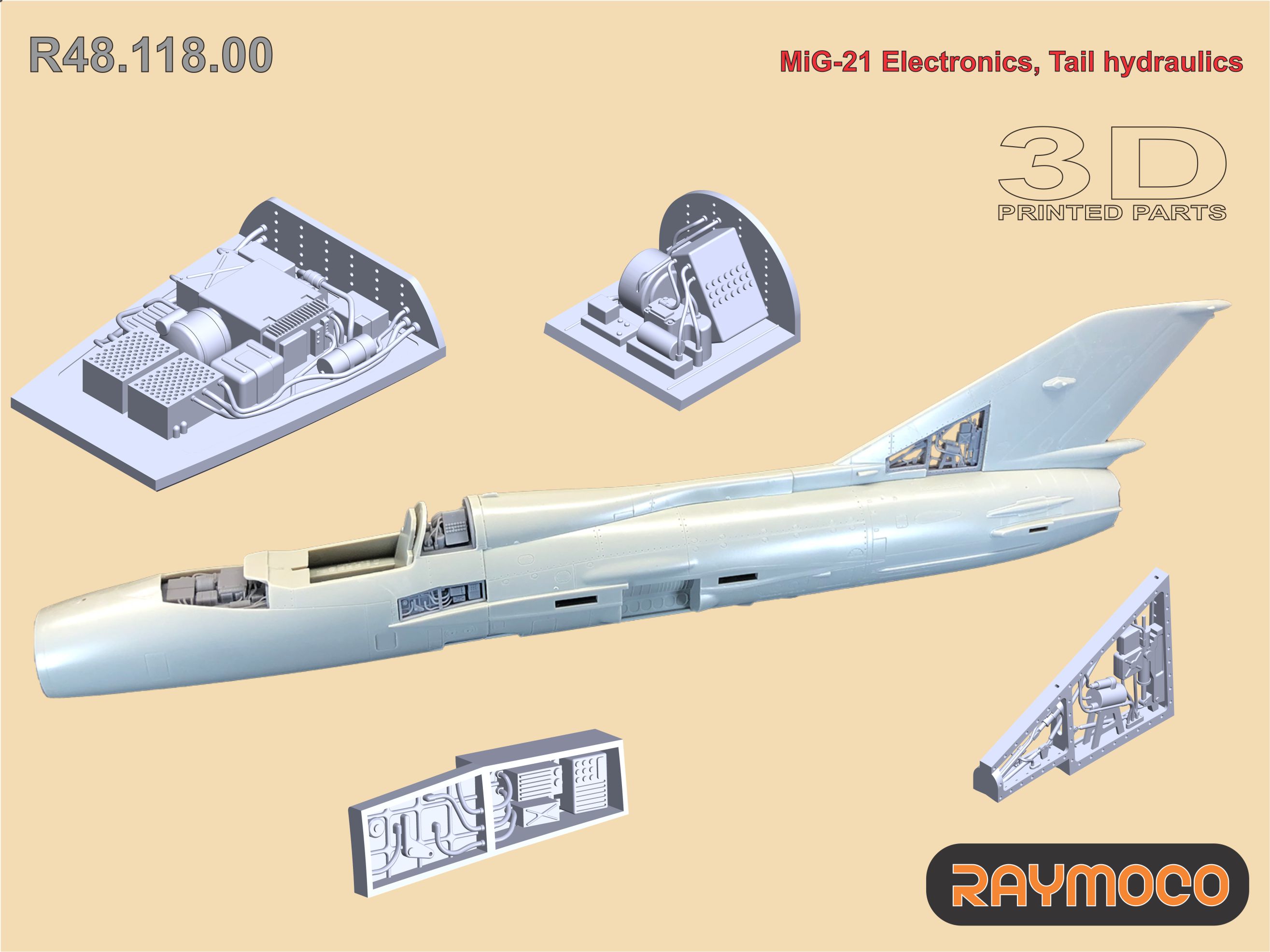 Дополнения из смолы 1/48 МиГ-21 Электроника, Хвост (Raymoco)