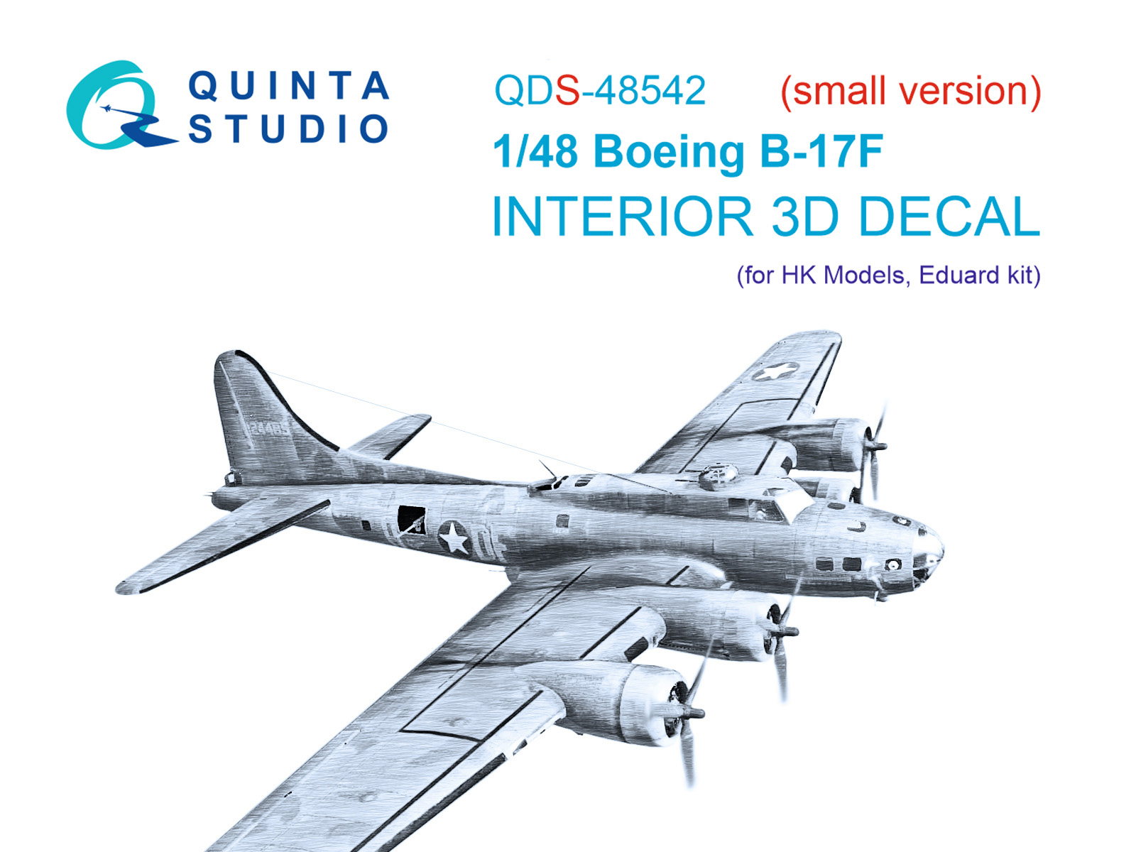 3D Декаль интерьера кабины Boeing B-17F (HK models, Eduard) (малая версия)
