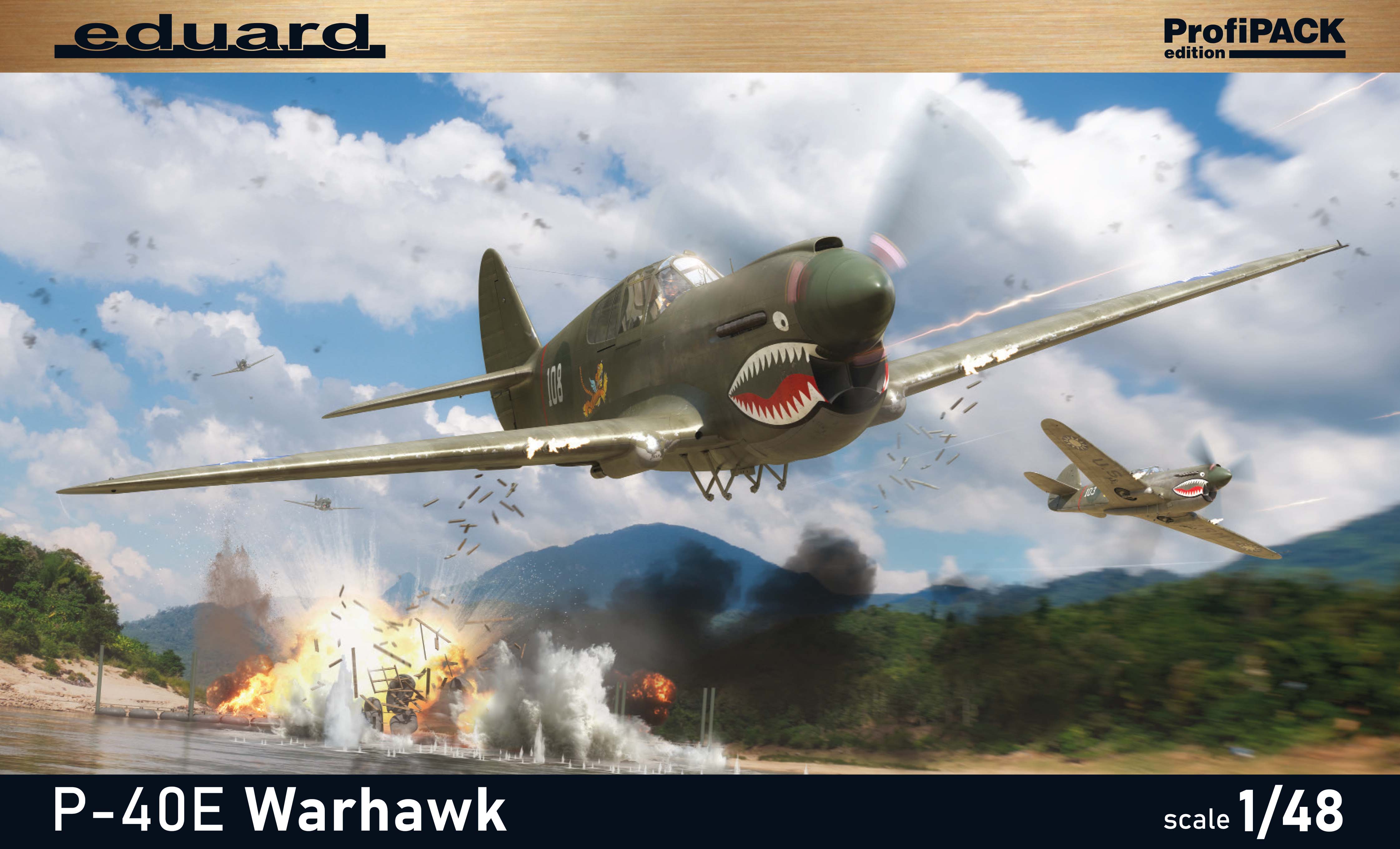 Сборная модель 1/48 Curtiss P-40E Warhawk (The ProfiPACK edition kit) (Eduard kits)