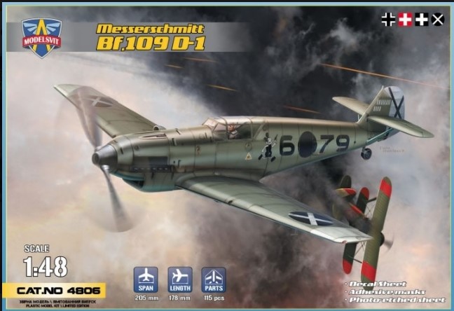 Сборная модель 1/48 Messerschmitt Bf-109D-1 (Modelsvit)