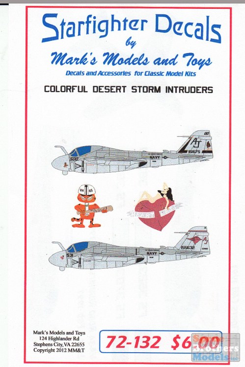 Декаль 1/72 Desert Storm Grumman A-6E Intruders (2) (Starfighter Decals)