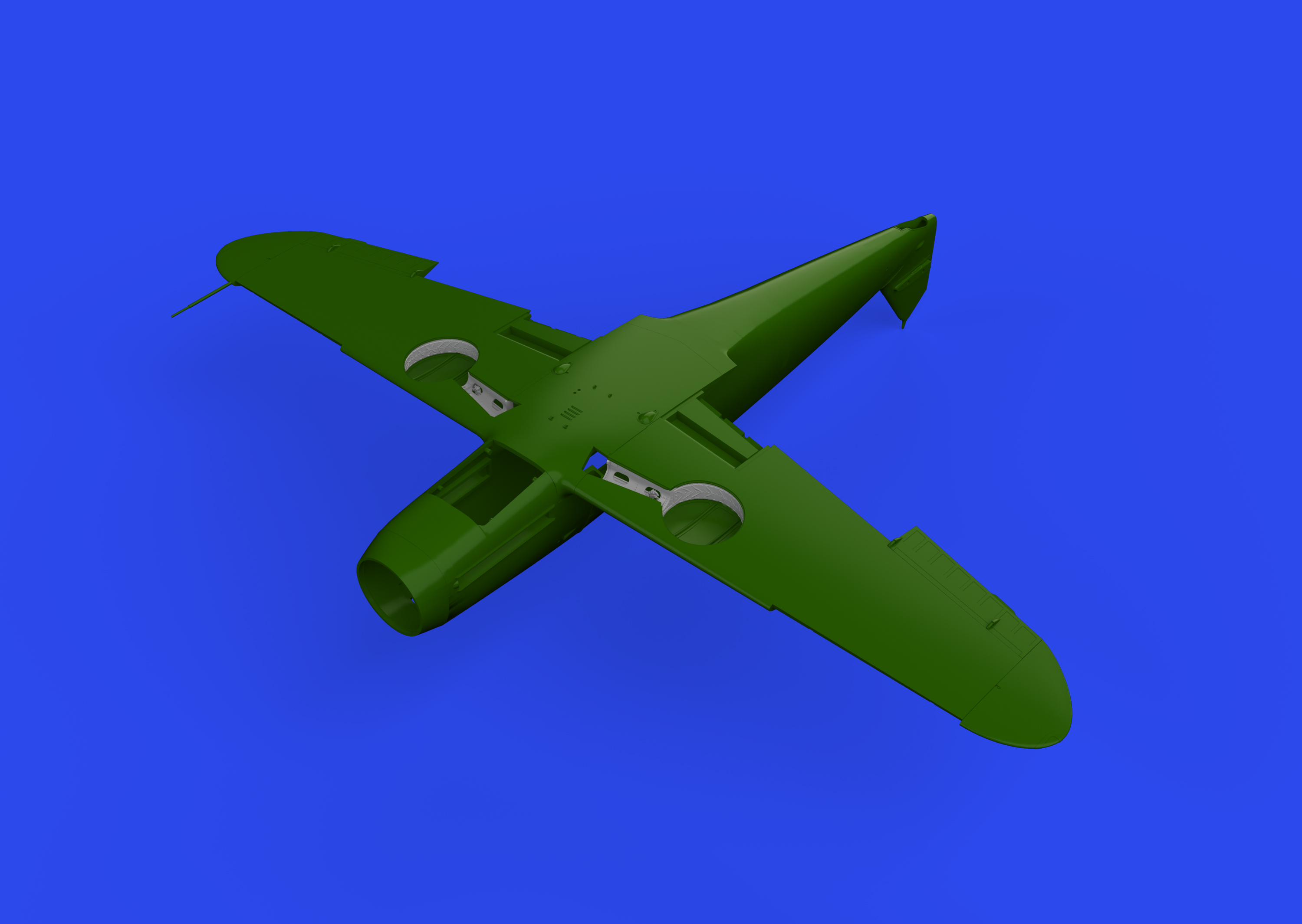 Дополнения из смолы 1/48 Ниша шасси для Messerschmitt Bf-109F (закругленная)  (для модели Eduard)