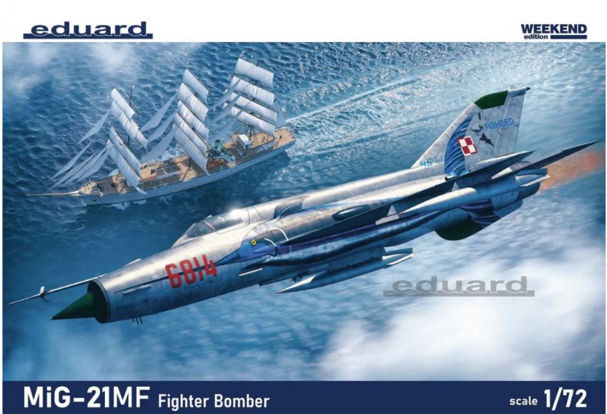 Сборная модель 1/72 МиГ-21МФ Fighter Bomber (Weekend Edition) (Eduard kits)