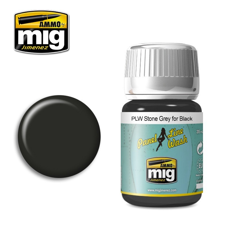 Смывка PLW Stone Grey for Black (35mL) (Ammo Mig)