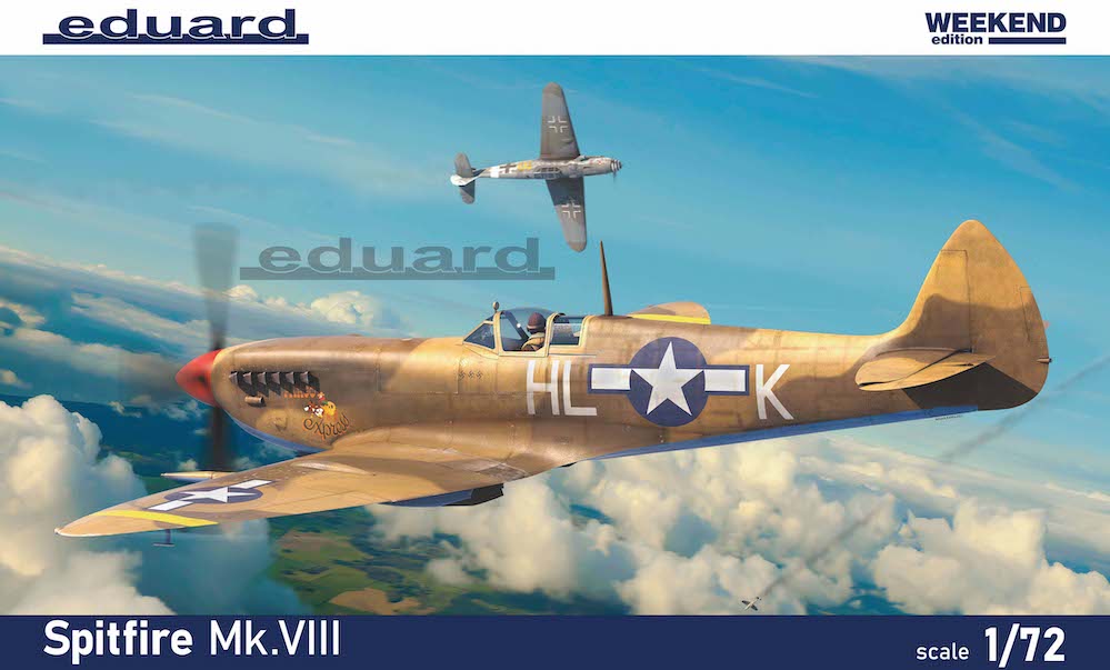 Сборная модель 1/72 Supermarine Spitfire Mk.VIII Weekend edition (Eduard kits)