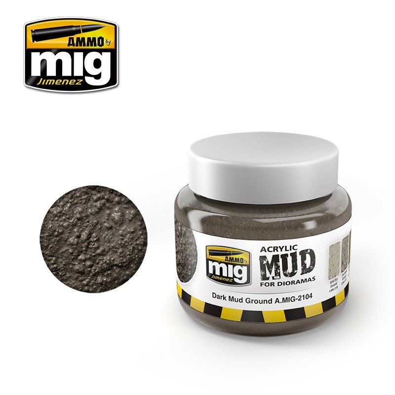 Текстурная паста Dark Mud Ground (250mL) (Ammo Mig)