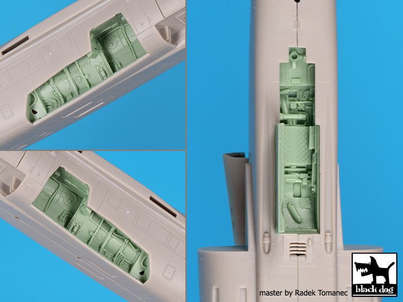 Дополнения из смолы 1/48 Ниша шасси для Dassault-Mirage F.1CT/C (для модели Kitty Hawk Model)