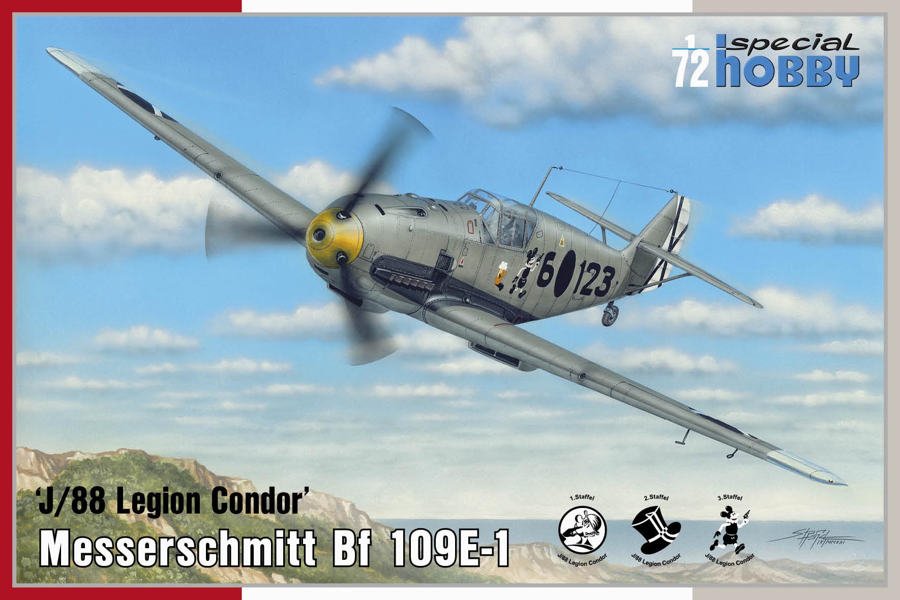 Сборная модель 1/72 Messerschmitt Bf 109E-1 'J/88 Legion Condor' (Special Hobby)