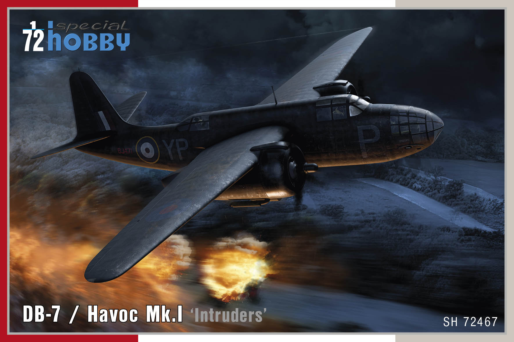 Сборная модель 1/72 DB-7 / Havoc Mk.I 'Intruders' (4x camo) (Special Hobby)